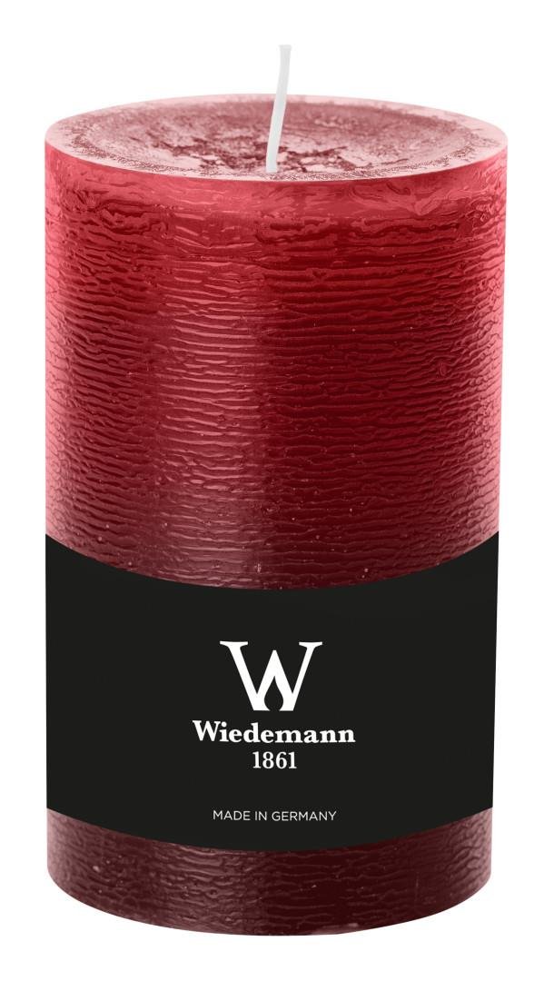 8 Stück durchgefärbte Stumpenkerzen (H x Ø) 130 x 78 mm, Farbe Bordeaux, mit ASF zum Abbrandschutz, Wiedemann Marble Kerzen, Advent, Adventskranz, Weihnachten, Dekoration, Event