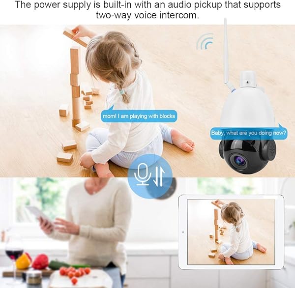 Telecamera di sicurezza Ptz Outdoor 30x Zoom Telecamera dome impermeabile Wifi Night Vision   Intelligent Motion Detection Alarm   Motion Tracking   Controllo AAP Supporto 128G Tf   Two Way Voieu