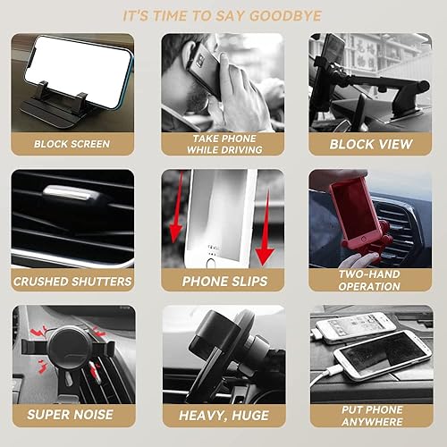 Miniatura 2 de KUCOK Soporte magnético para teléfono de automóvil para Volvo XC40 2018 2019 2020 2021, práctico soporte magnético de 360 para teléfono de