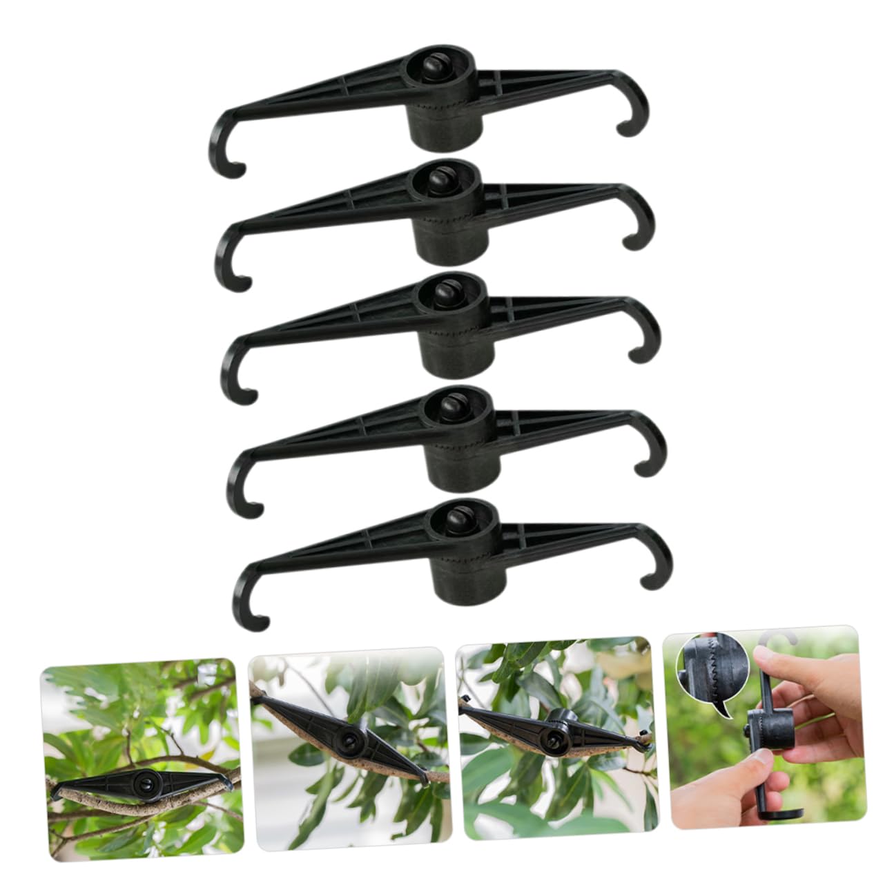 BESPORTBLE 4 Sätze Wachsen Pflanzenband Spaliere Unterstützung Gitter Gartenwerkzeuge Pflanzenclips Pflanzenaufzucht Gartenbieger Clips Für Den Innenbereich Anlage Plastik Black 5 Stück * 4