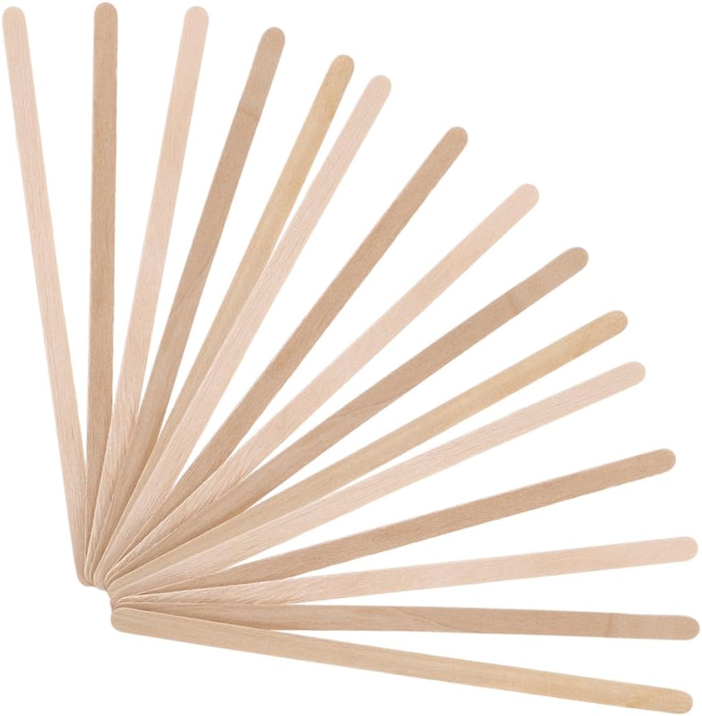 Biodegradable Wooden Coffee Stirrer Sticks 500 Pcs Beverage Mixers 14 Cm Tough and Resource-saving for Milk and Hot Chocolates in Kitchen or Cafe