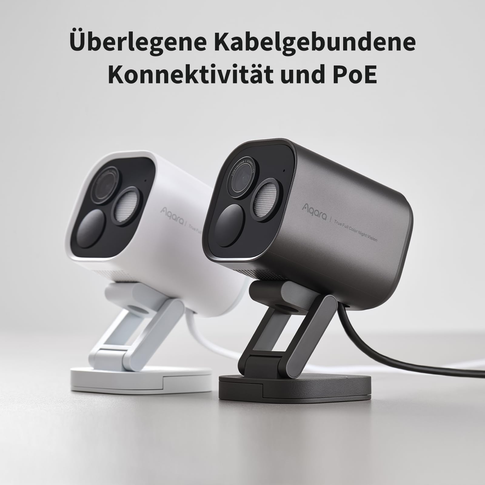 Aqara 4MP Überwachungskamera Aussen G5 Pro PoE, Echtfarbe Nachtsicht, Grau | HomeKit Secure Video, Kamera-Hub,Thread-Grenzrouter, Lokale Erkennung, Thread/Zigbee, Unterstützt Alexa, Google, SmartThings