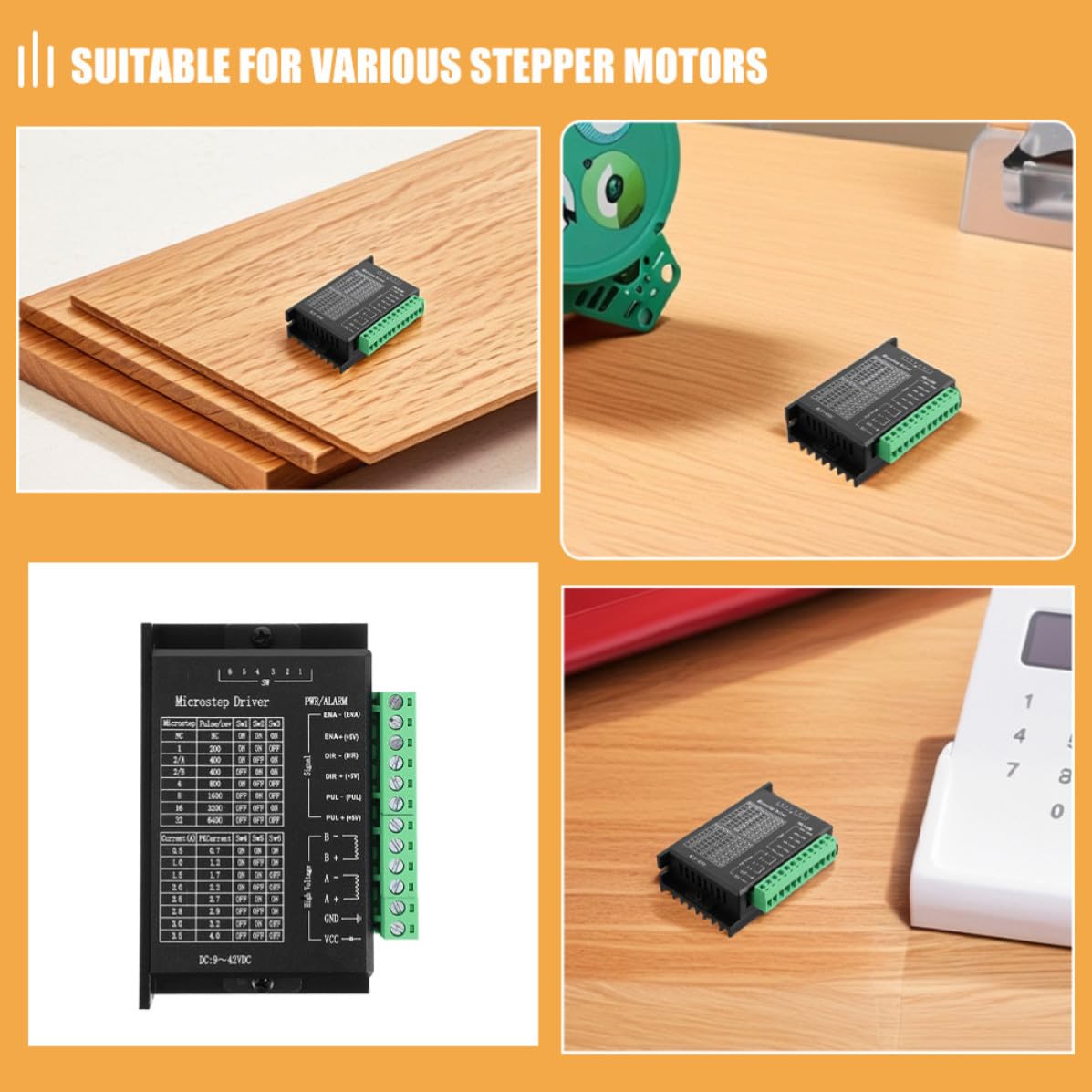 3 Piezas Controlador de Motor Paso a Tb6600, 32 Subdivisiones