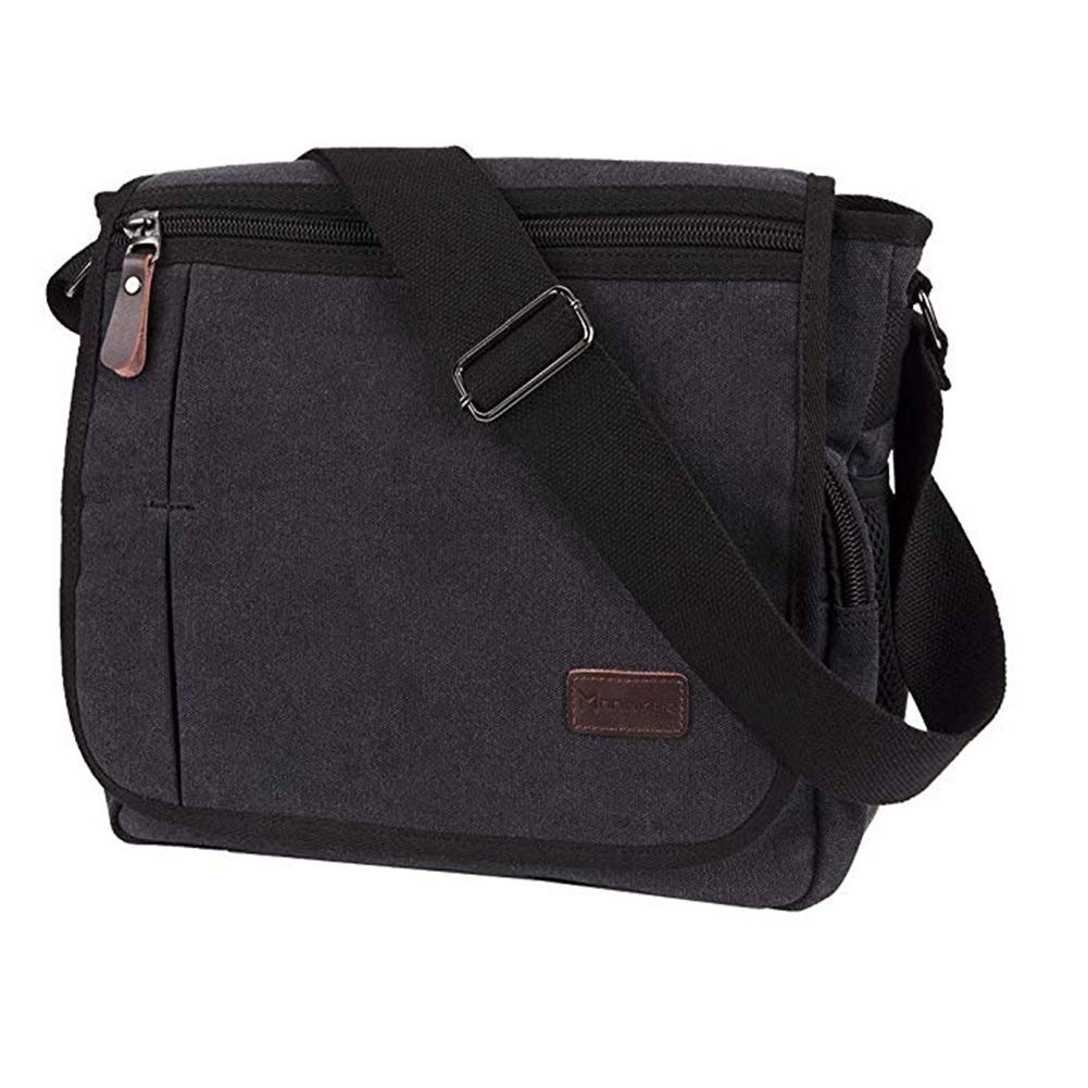 Modoker Messenger Bag for Men 13 Inches Laptop Satchel Bags Canvas Shoulder Bag with Bottle Pocket