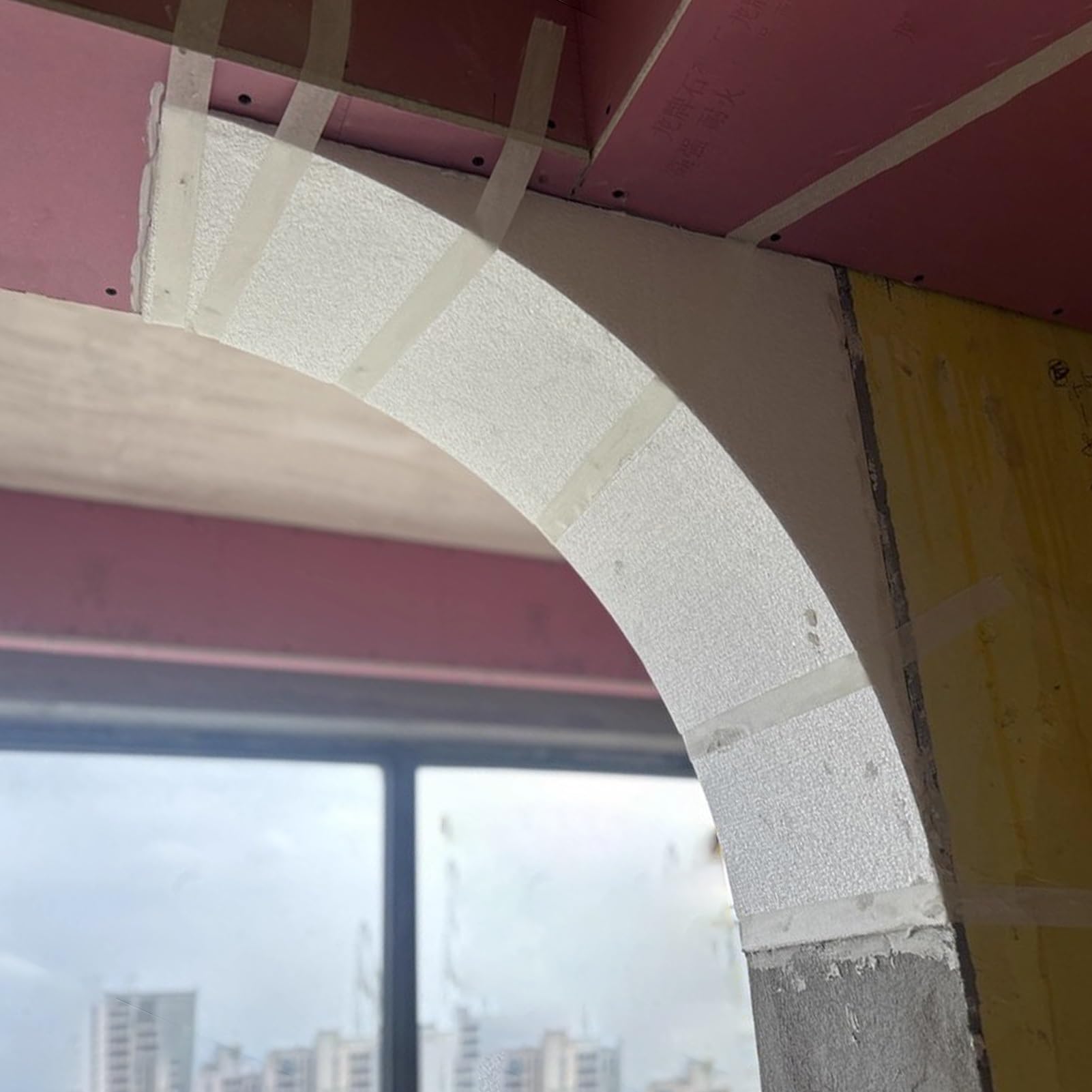 Lightweight Foam Arch Kit for Doorway, Set of 2 Precurved Door Arch Molding, Interior Living Room Bedroom Decorative Door Frame Covers(46x46x46cm/18.1x18.1x18.1")