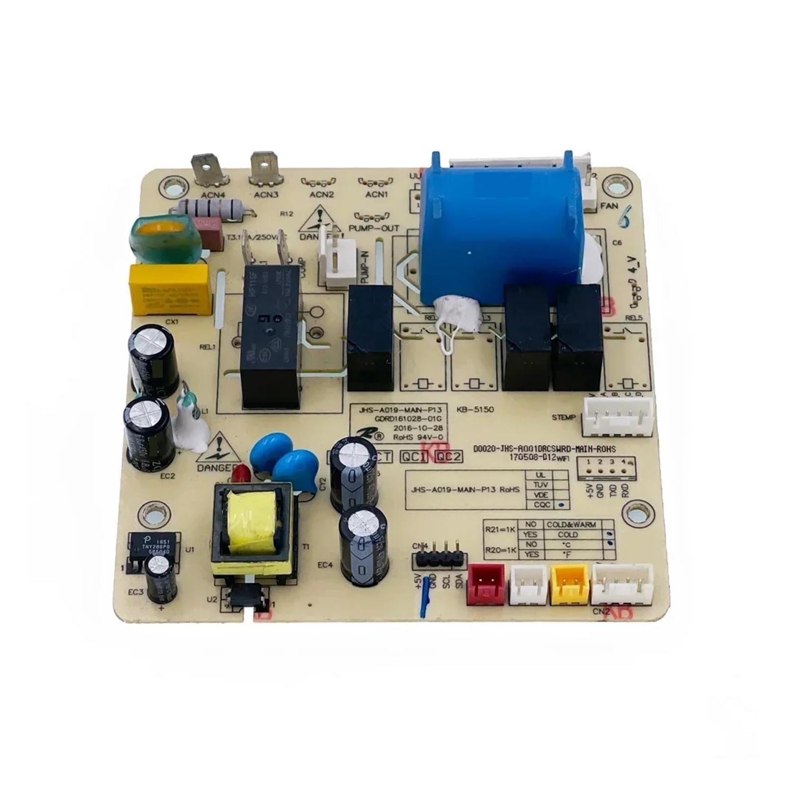 Aire Acondicionado Portátil Versión PC, A012A JHS-A019-MAIN-P13 Circuito PCB GDRD161028-01G, Accesorios De Repuesto For PCB De Aire Acondicionado
