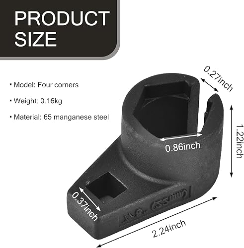 Miniatura 2 de 1 herramienta de desmontaje del sensor de oxígeno del automóvil, controlador de 38 de 78 pulgadas0.866 in, enchufe de manga del sensor de oxígeno