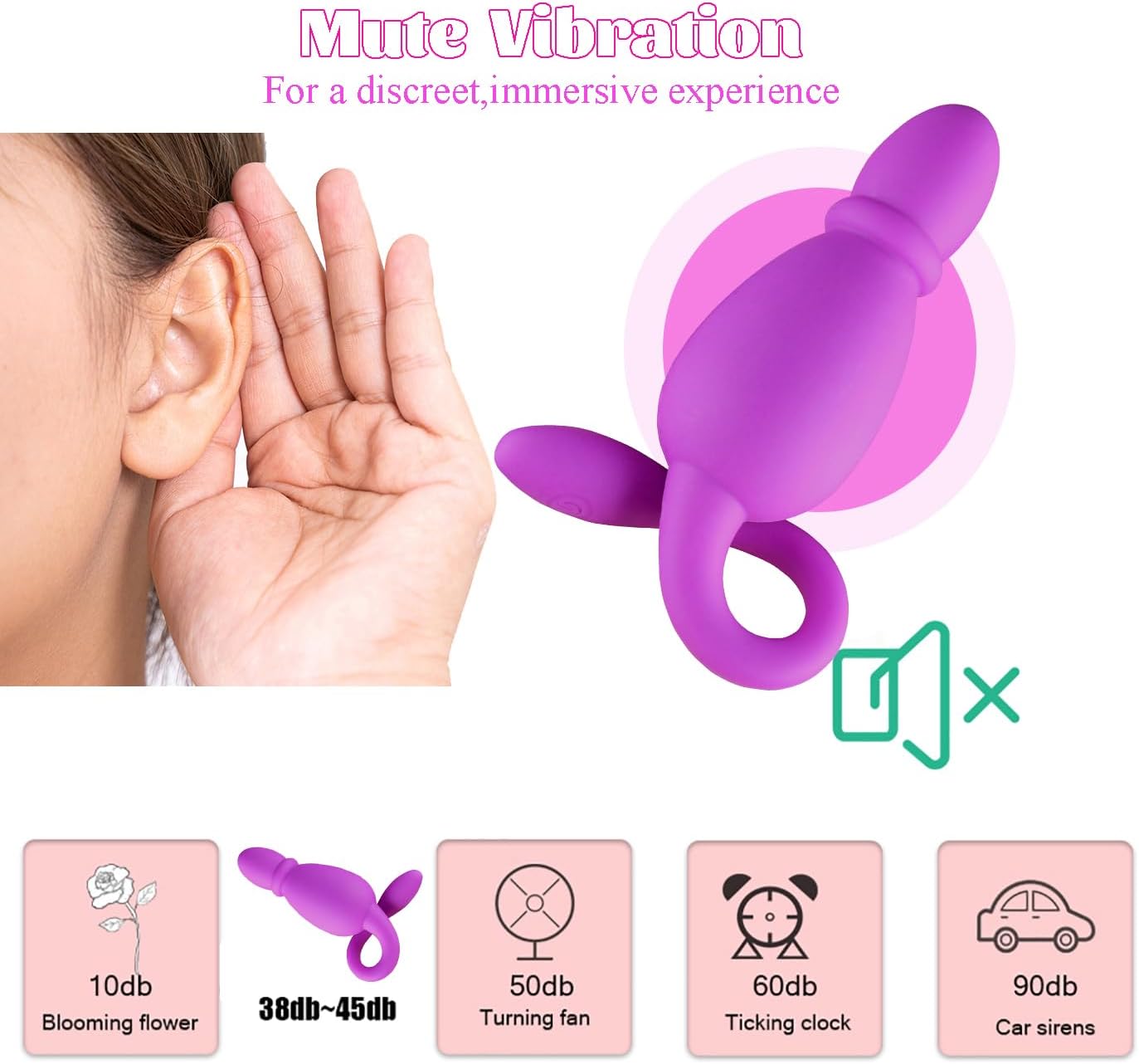 Vibrator Adult Sex Toys Stimulate G Spot Wearable Egg,Vibrating Butt Plug with 10 Vibrating Mode, Wireless Silicone Anal Toy,Couples Pleasure Mens Women Nipple Clitoris Stimulator