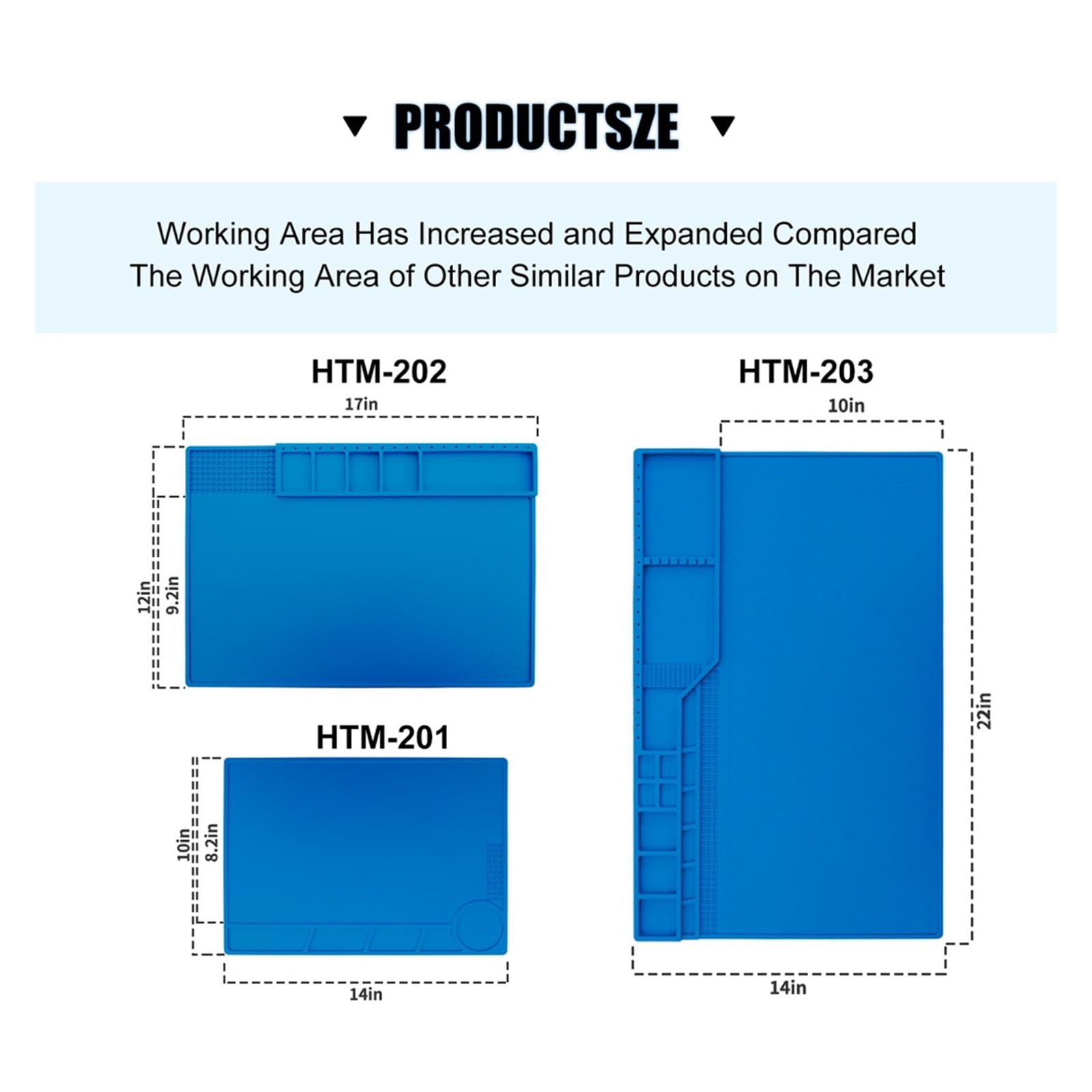 Arbeitsmatten zum Schweißen ESD Wärmedämmung Arbeitsmatte Lötstation Eisen Schweißen Reparatur Pad Magnetische Arbeit Hitzebeständige Matte BGA Isolator Plattform (Color : HTM-202)