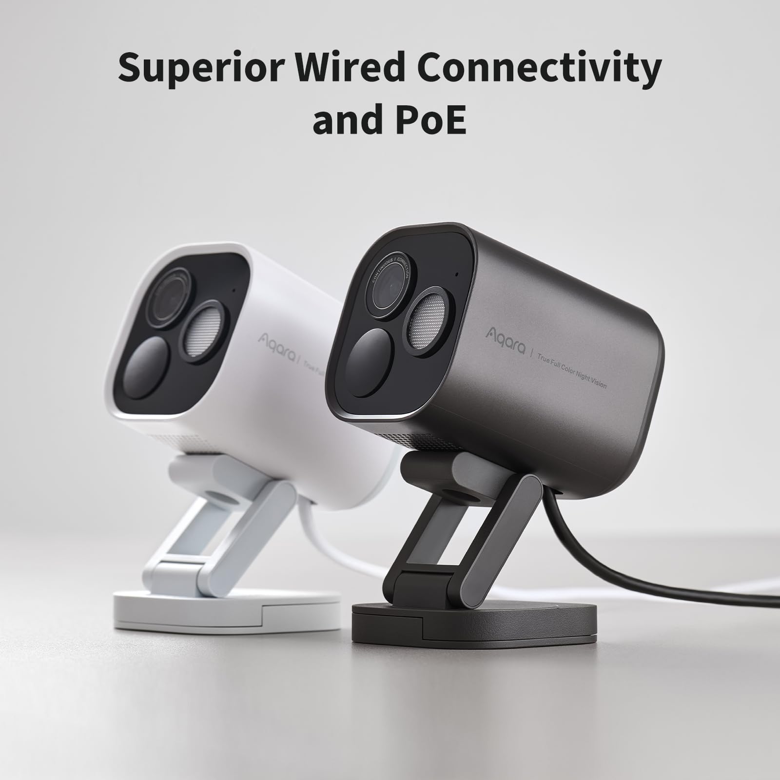Aqara 4MP Esterna Camera Hub G5 Pro PoE, Visione Notturna a Colori Reali Telecamera, HomeKit Secure Video, Thread Border Router, Rilevamento Locale, Thread/Zigbee, Compatibile con Alexa Google, Grigio