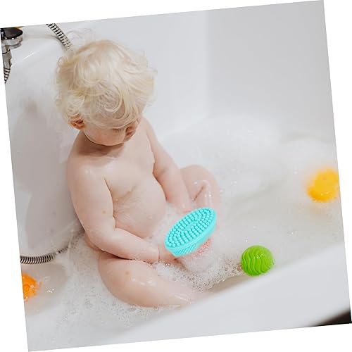 Miniatura 4 de 2pcs Dual Sided Silicone Bath Brush for Boy Girl Soft Exfoliating Body Scrubber for Gentle Cleansing Sensory Development for Parent Interaction