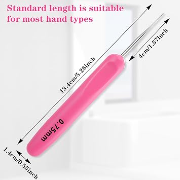 Mabor 3Pcs Dreadlock Crochet Hook, Dreadlock Needle Tool for Craft