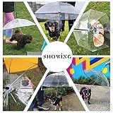 PETLESO Hunde Regenschirm mit Leine Hunde Regenjacke für Spaziergänge im Freien bei Schnee oder Regen
