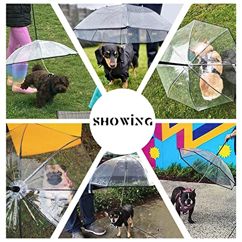 PETLESO Hunde Regenschirm mit Leine Hunde Regenjacke für Spaziergänge im Freien bei Schnee oder Regen