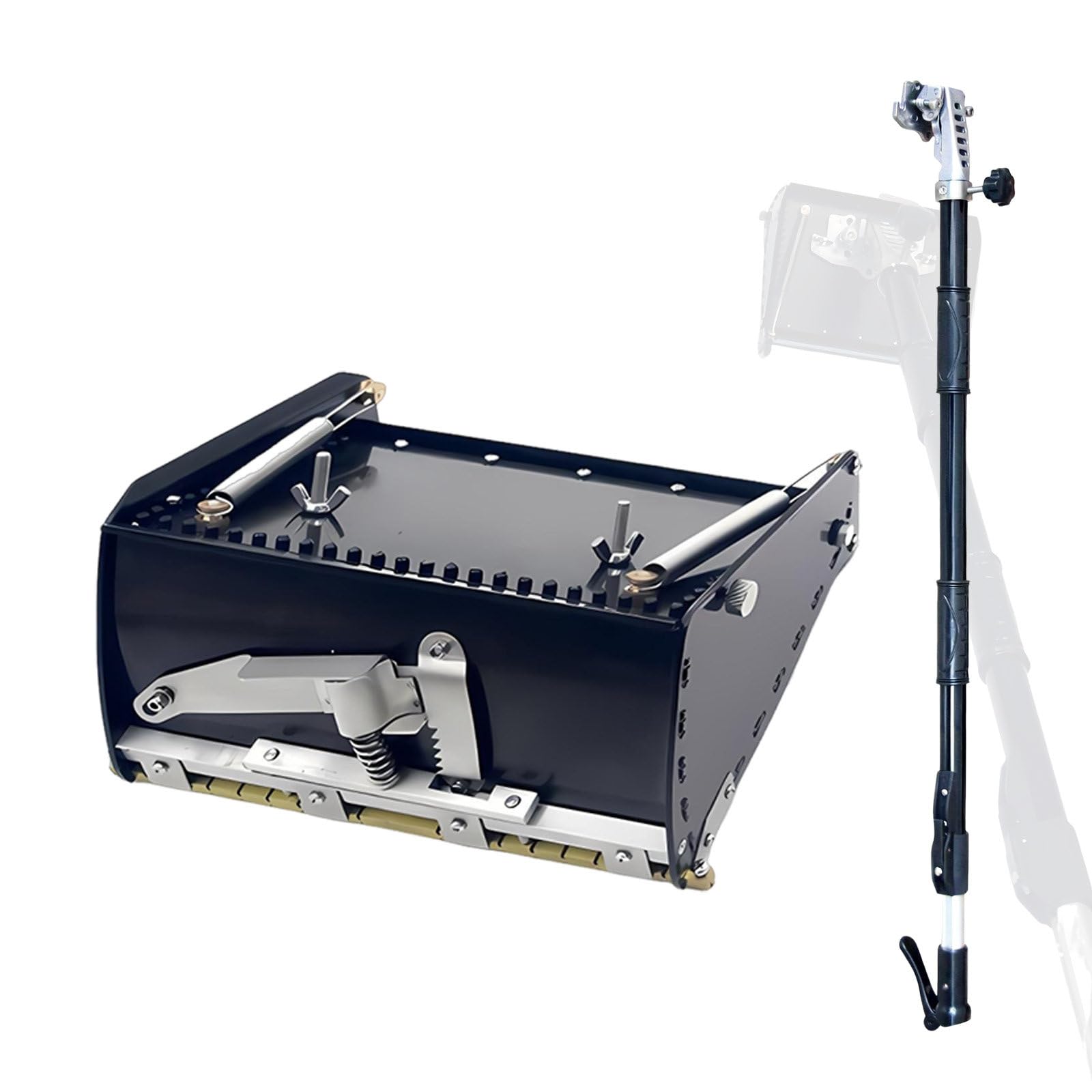 Zestaw Narzędzi Do Płyt Gipsowo-Kartonowych, Płaska Dekoracyjna Skrzynka 8"/10"/12" Z Regulowanym Uchwytem Teleskopowym, Aplikator Masy Szpachlowej, Szybkie Czyszczenie Skrzynki 10in+Rod