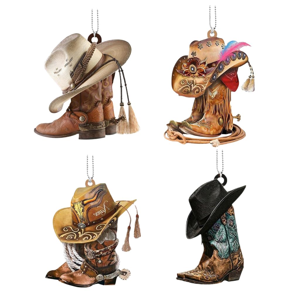 SUNNYCLUE 1 scatola 90 pezzi Ciondoli Da Cowboy Occidentali 3D In Miniatura Cappello Da Cowboy Ciondolo Stile Tibetano Argento Antico Cavallo Fascino Ciondoli per Scarpe A Doppia Faccia per Gioielli C