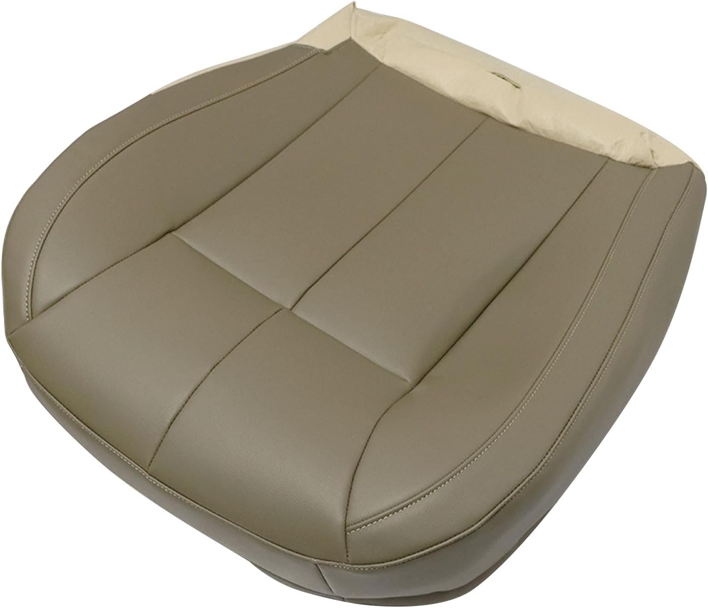 SecosAutoparts Front Driver Side Bottom Replacement Leather Seat Cover Tan Compatible with Jeep Grand Cherokee 1999 2000 2001 2002 2003 2004