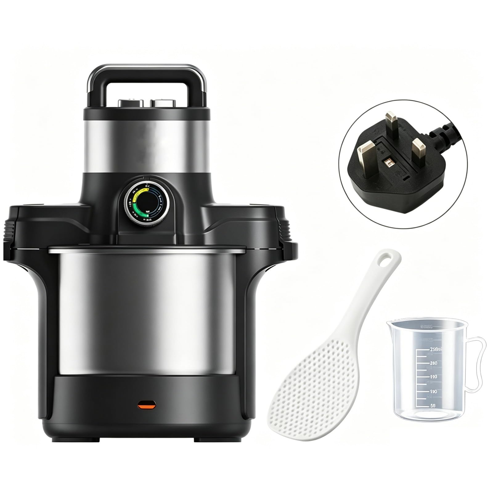 Machine À Piler L'igname 1 600 W, Robot Culinaire En Acier Inoxydable Pour Le Fufu, L'amala Et Banku, Facile Nettoyer, Avec Minuterie, Conception Sûre Pour Un Pilage Douceur De