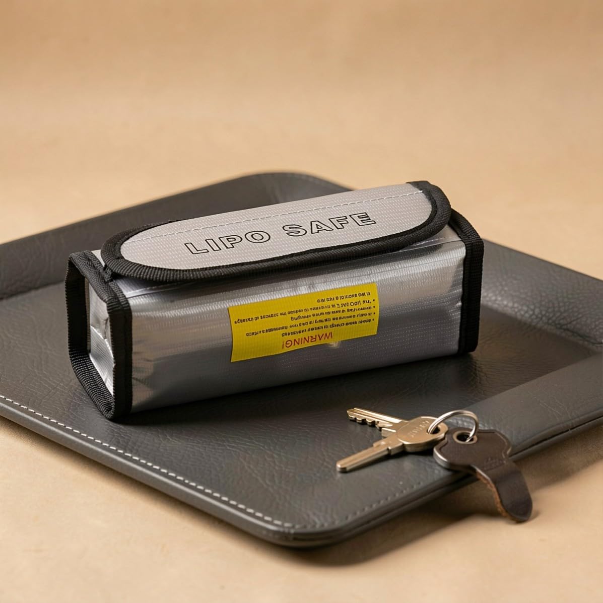 Sosoport 8 Pezzi Borsa 7,3x3 Pollici Ignifuga di Sicurezza per Batterie al Litio
