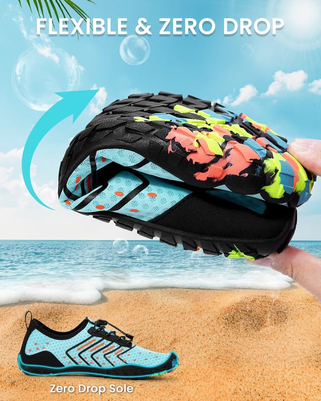 Image of Water Shoes for Women Men Quick-Dry Barefoot Shoes Breathable Aqua Socks for Swim Beach River Pool Lake Hiking Surfing Kayaking