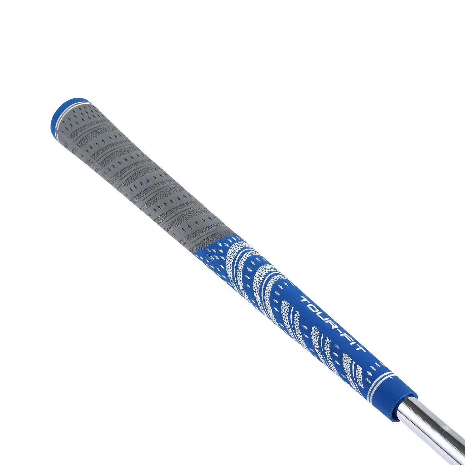 Tour Fit Non Cord Wood Iron Golf Grip Standard / Oversize Golf Grips Free Professional Grip Tape (Oversize, Blue/Grey)