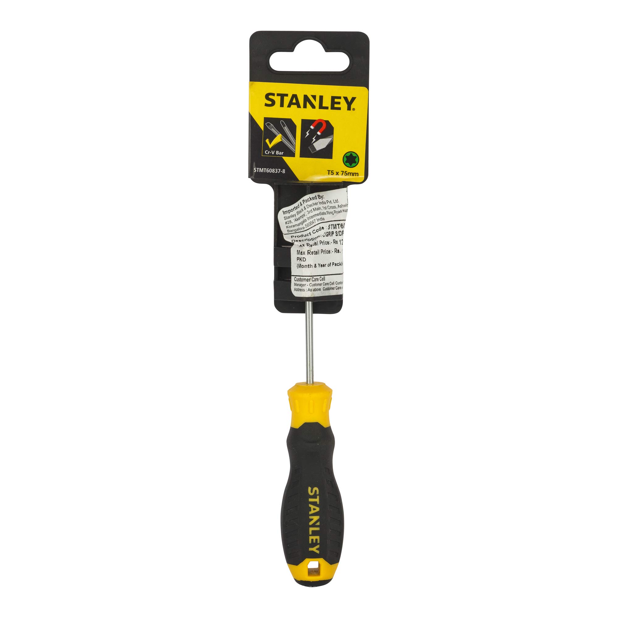 STANLEY STMT60837-8 Cushion Grip Screwdriver Torx-T5x75mm : Amazon