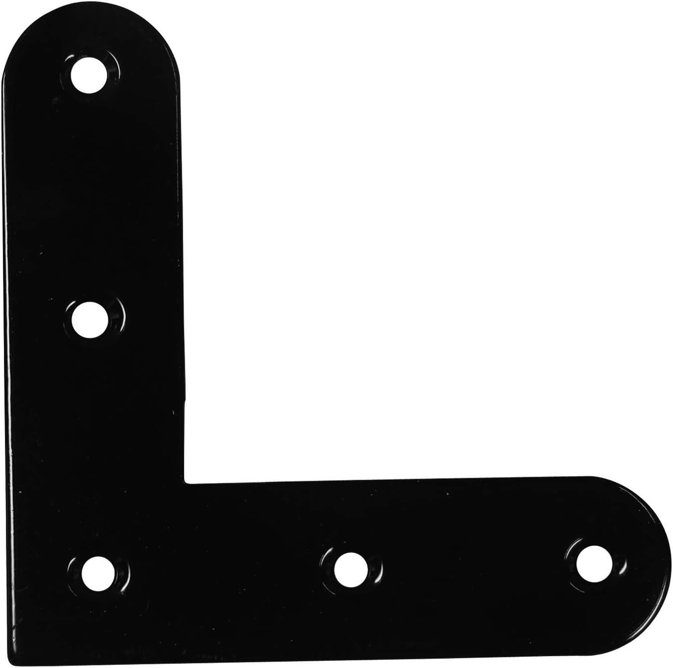 DAIDOHANT 62720 (Reinforcement Hardware) Black, Horizontal Large (With Wood Screws), L Shape, Iron: (W) 0.6 x (A) 2.3 x (B) 2.3 inches (58 mm) x (B) 2.3 inches (58 mm) (4 Pieces)