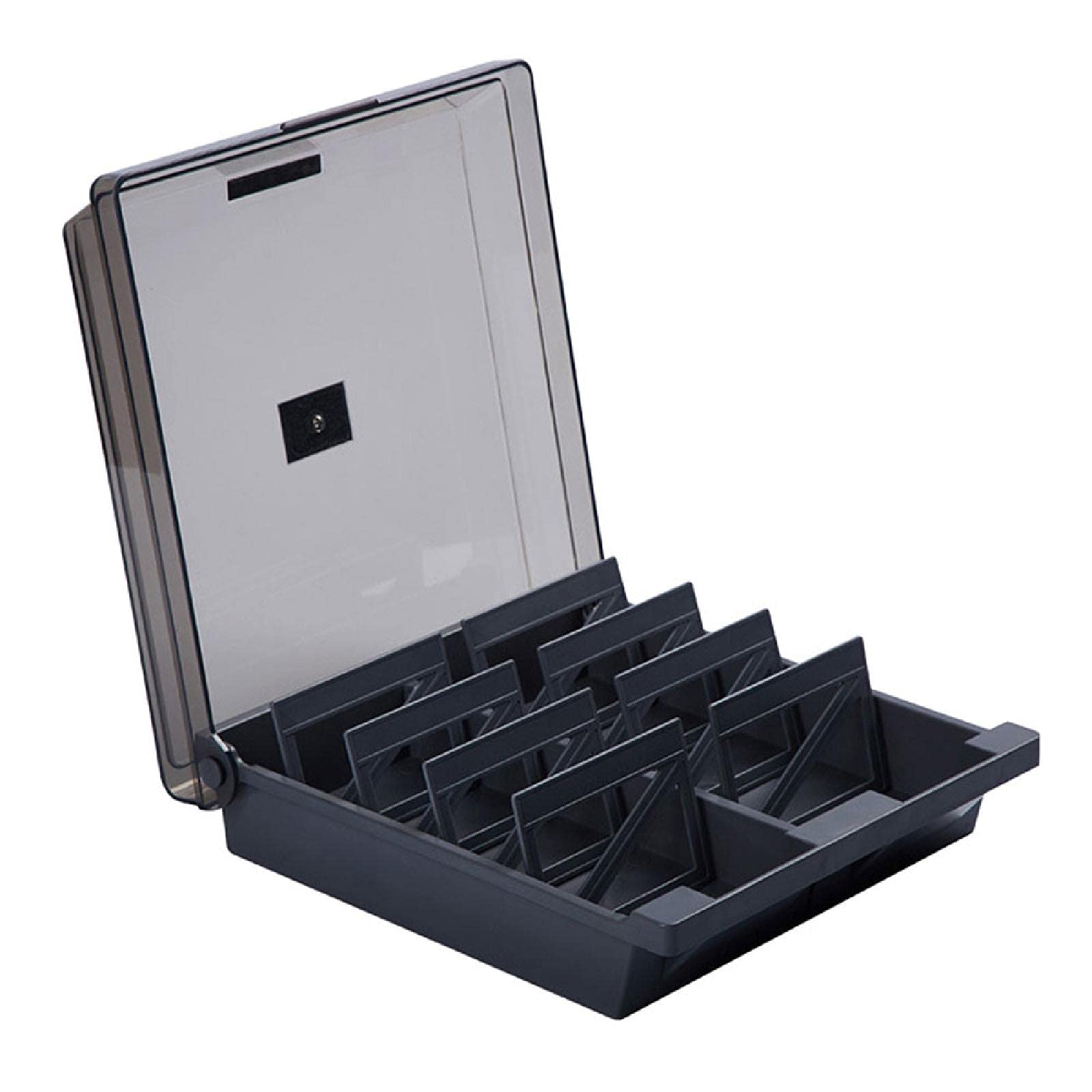 Scrivania Bussiness Name Card Organizer Index Record Holder Box con divisori e schede indice di classificazione dell'alfabeto A-Z (schede di nome non incluse).