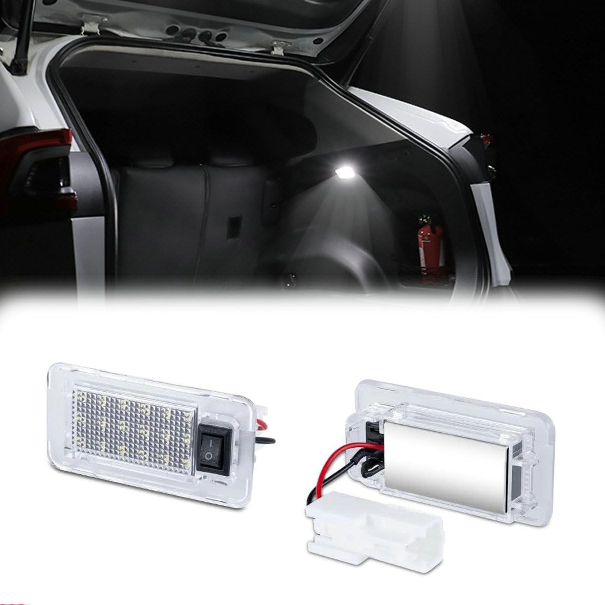 Bayyee 12V Interior Luggage Trunk Compartment LED Light Lamp for Toyota RAV4 MK5 Venza Prius