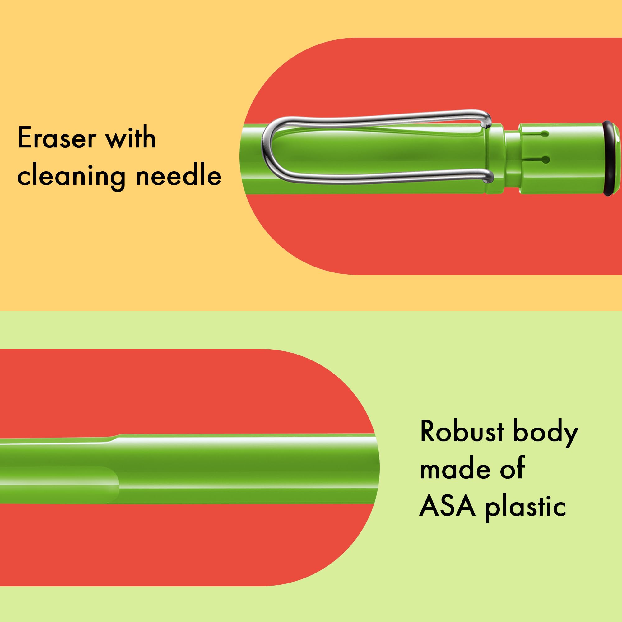 Lamy Safari Green Matita Meccanica 0,5 mm M 41 con Impugnatura Ergonomica Corpo ASA