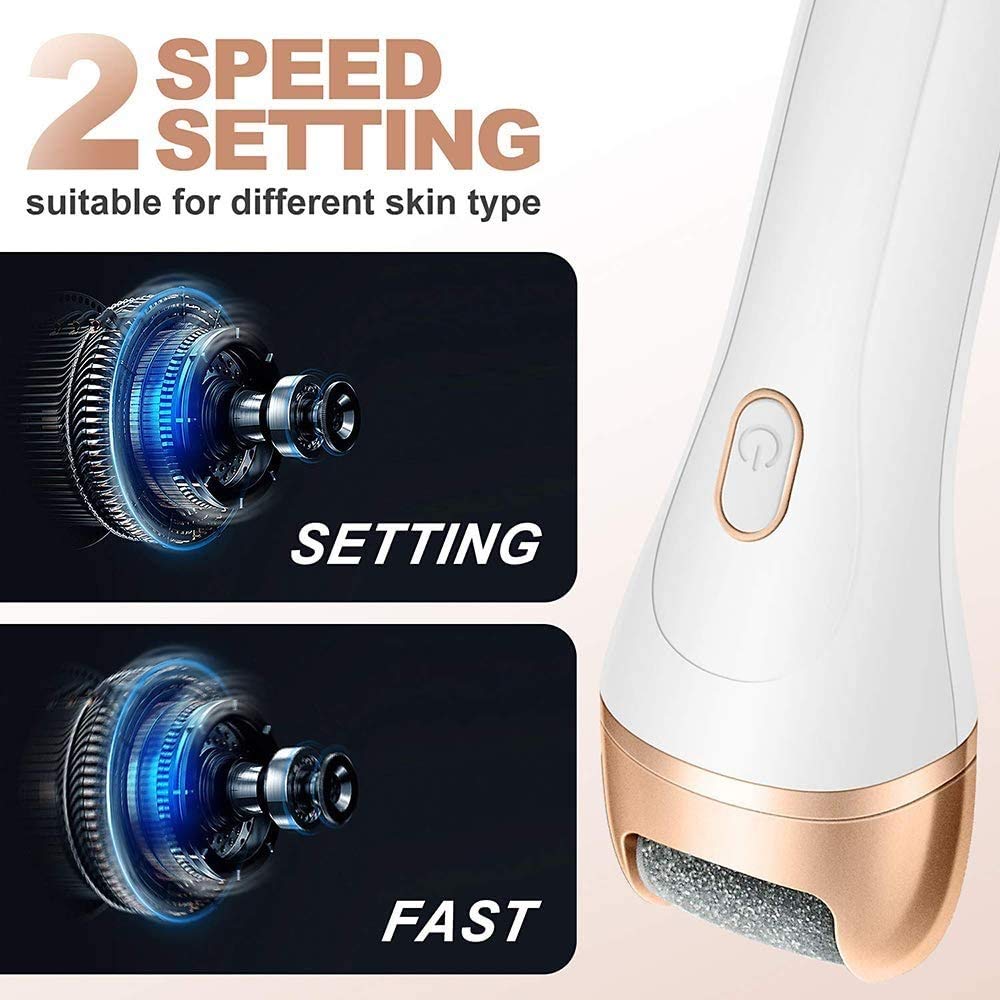 Removedor de Callos de pie eléctrico, Herramientas de pedicura de Lima de pie electrónica portátil, Herramientas de pedicura con 3 Rodillos y Herramienta de Cuidado de pie Recargable por USB