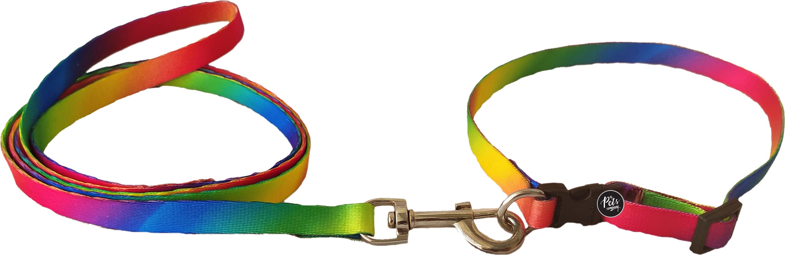 The Pets Compay Nylon Rainbow Colorful Dog Leash and Collar Set, Suitable for Puppies of All Dog Breeds (B07F29HK9F) Amazon Price History, Amazon Price Tracker
