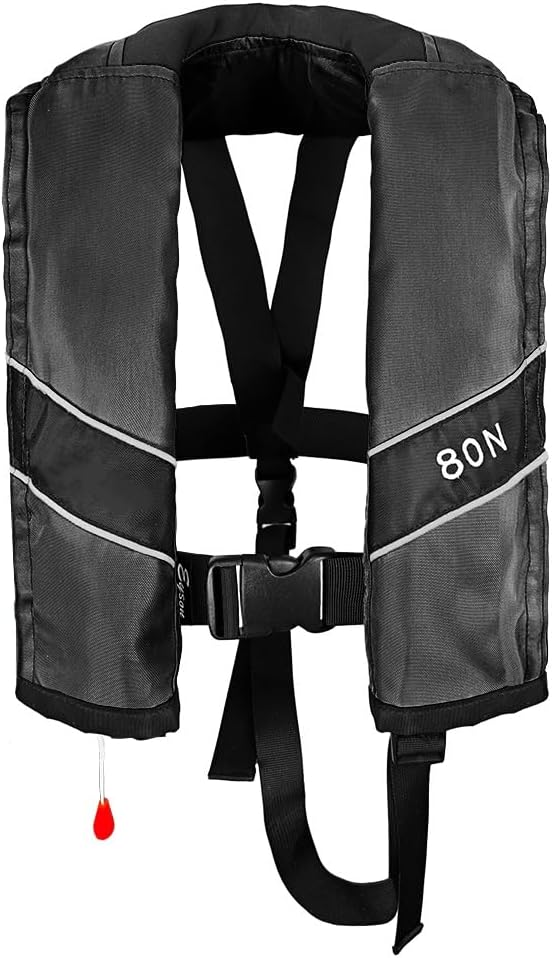 Automatic Inflatable Life Jacket, Preserver PFD for Kids,Life Vest for Kid,Supports Weight up to 160 pounds(YSH725)
