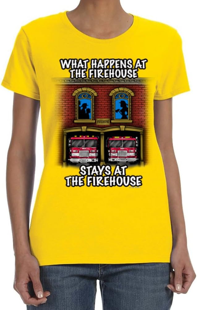 Women's WHAT HAPPENS...FIREHOUSE Daisy T-shirt (XX Large)