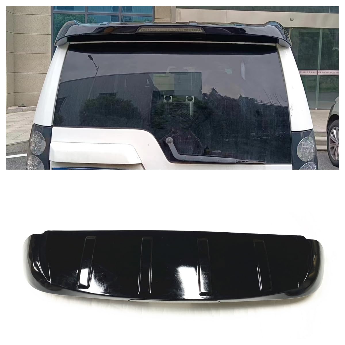 for Land Rover Discovery 4 2010-2016 2013 Rear Trunk Spoiler Wing Kit+Brak Light