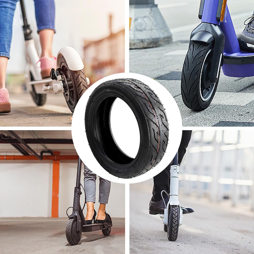 Ruedas Macizas Patinete Electricos Neumático sin cámara de 10 Pulgadas, 10x2,70-6,5, neumático de Repuesto de Goma for Patinete eléctrico, Antideslizante for Piezas de Patinete eléctrico