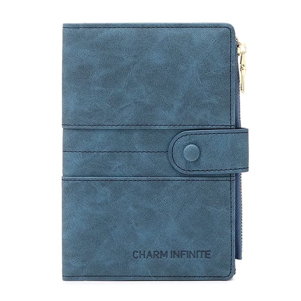 Mudono Passport and Card Holder for Women RFID Blocking Card Case Slim Travel Wallet Change Purse with Vaccine Card Slot