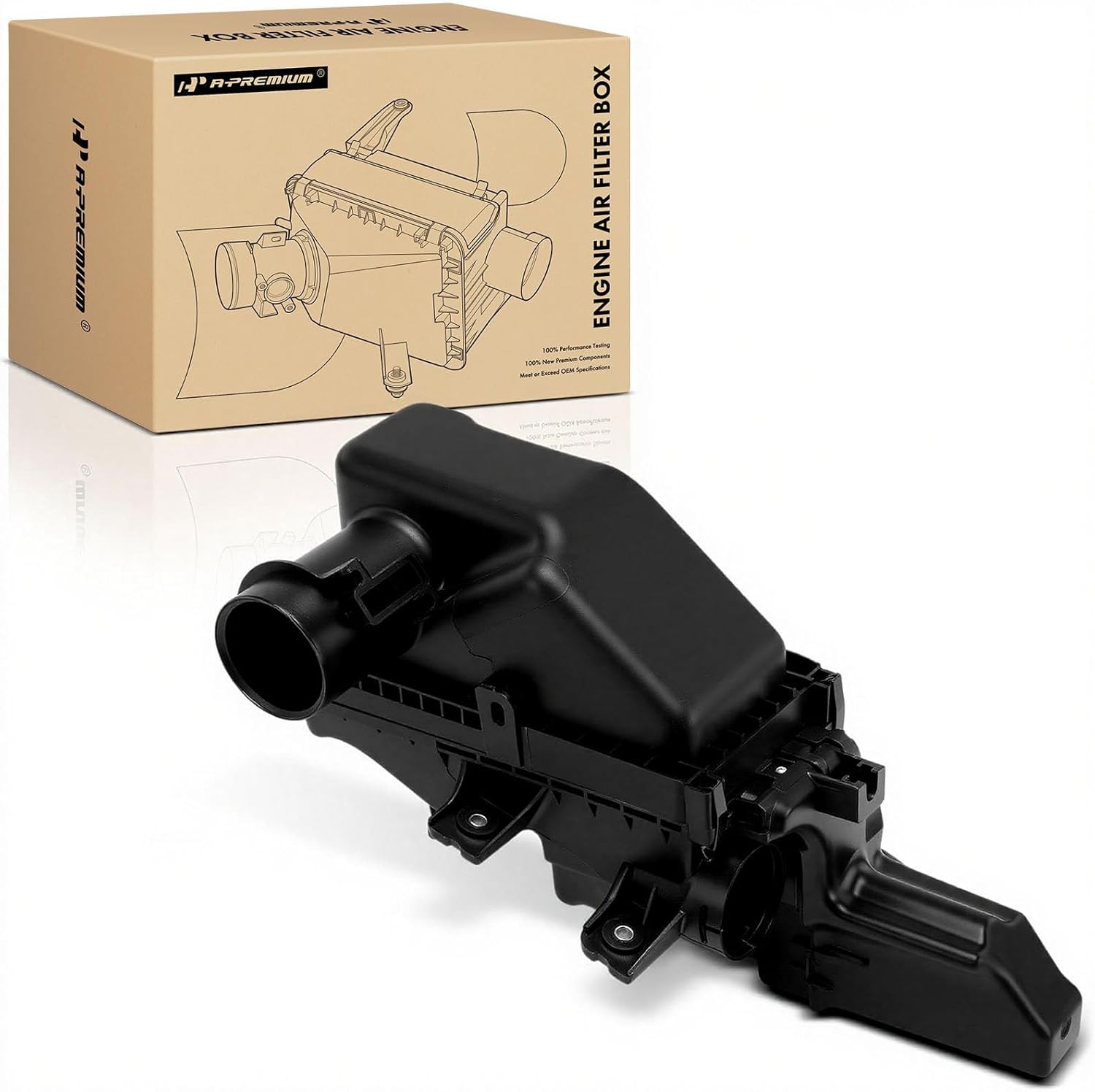 A-Premium Engine Air Filter Cleaner Box Housing without Air Strainer Compatible with Nissan Micra 2015-2019, Versa 2013-2019, Versa Note 2014-2019, L4 1.6L, Replace# 165009KA0A, 16500-9KA0A