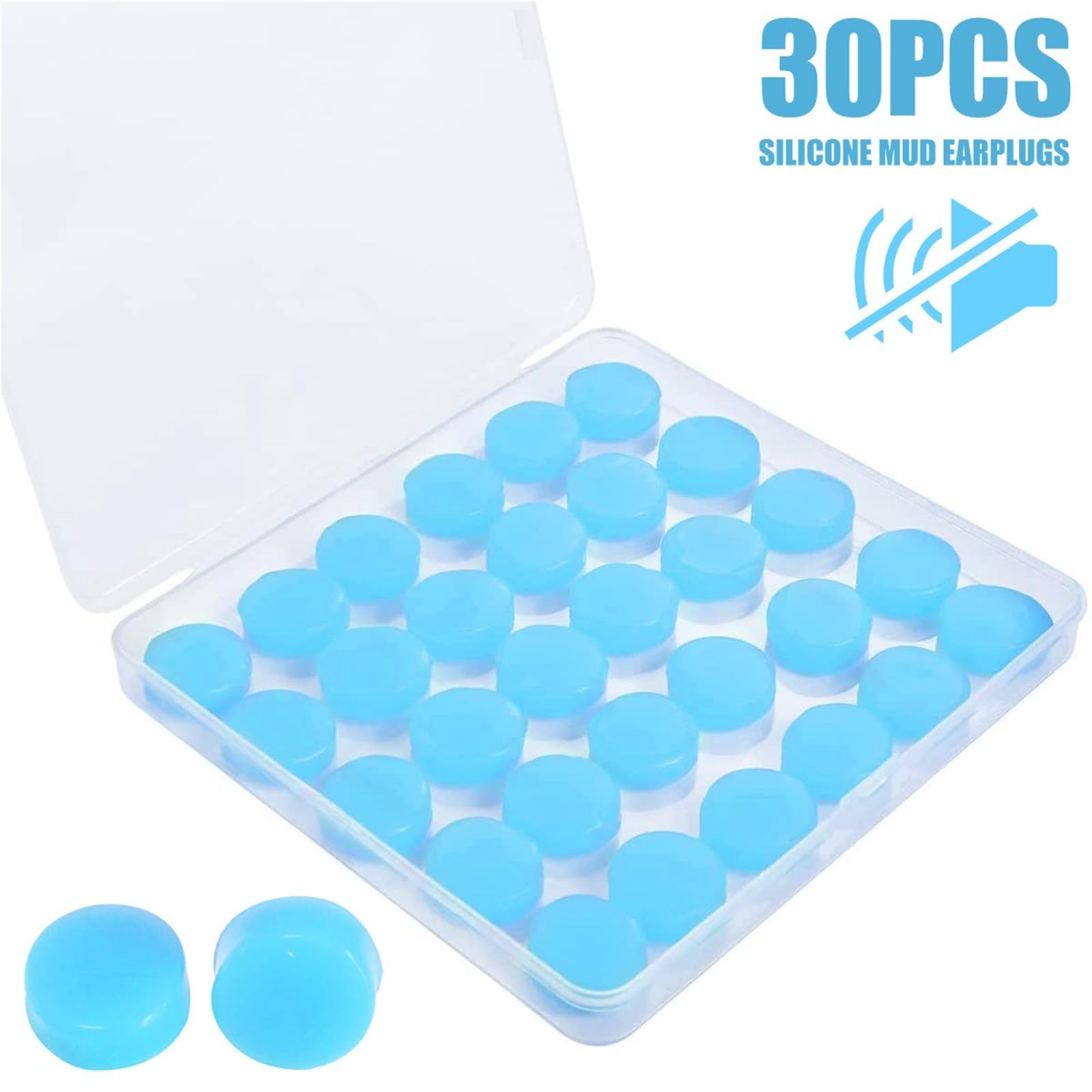 Bouchon Oreille 30/60Pcs Silicone Ear Plugs Reusable Earplugs For Sleeping Swimming Traveling Noise Reduction Flexible Plug