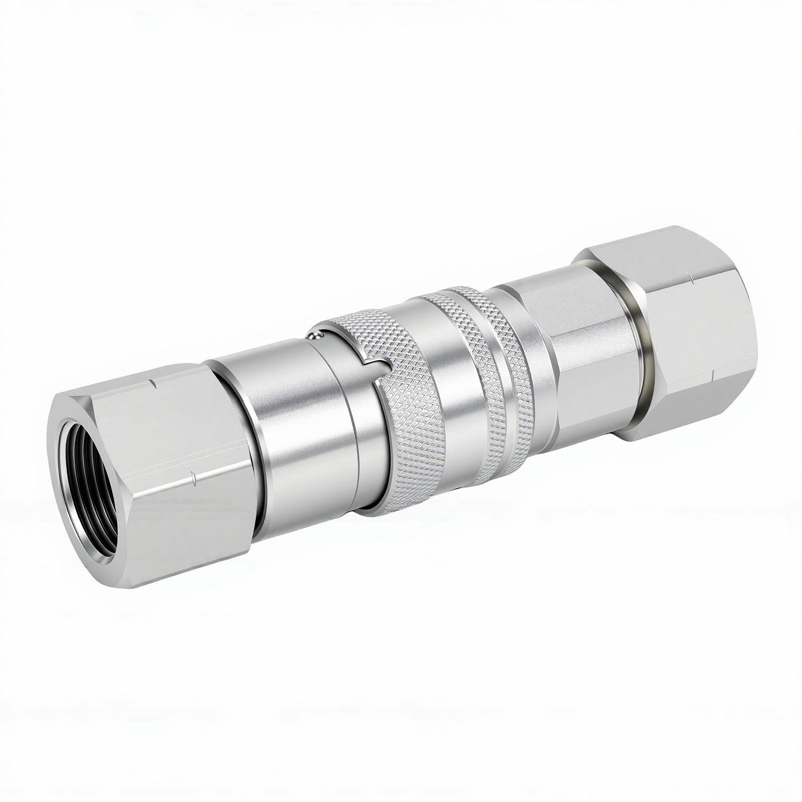 banapoy Coupleur Hydraulique à Connexion Rapide à Face Plate, 1/2 Corps 3/4 NPT, Raccord Rapide Hydraulique à Débit de 35 MPa, Raccords Hydrauliques avec Manchon de Verrouillage sécurisé pour