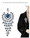 Elegant Vintage Peacock Brooch, Silver Crystal Phoenix Lapel Pin with Blue Rhinestones, Fashion Accessory for Women