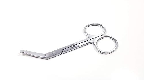 Ostomy Medical Vendaje Bolsa Bolsa Bolsa Blunt Punta Redonda Mini Curva 4.5" Tijeras Cortador