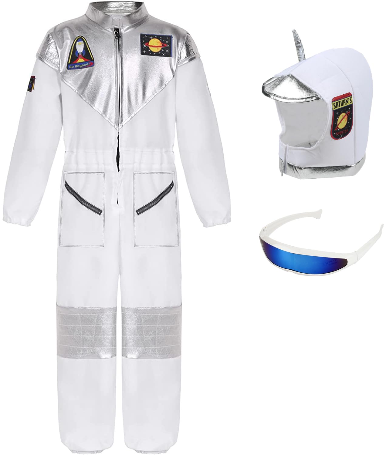Aomig Costume Astronaute Enfant Combinaison Spatiale Halloween Cosplay Carnaval