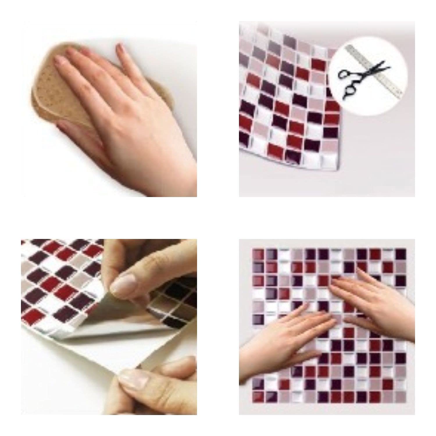 Autocollants Pour Carreaux De Salle De Bain/cuisine - Taille 15x15 Cm - Lot De 15 Stickers - Décor Moderne, Facile à Poser