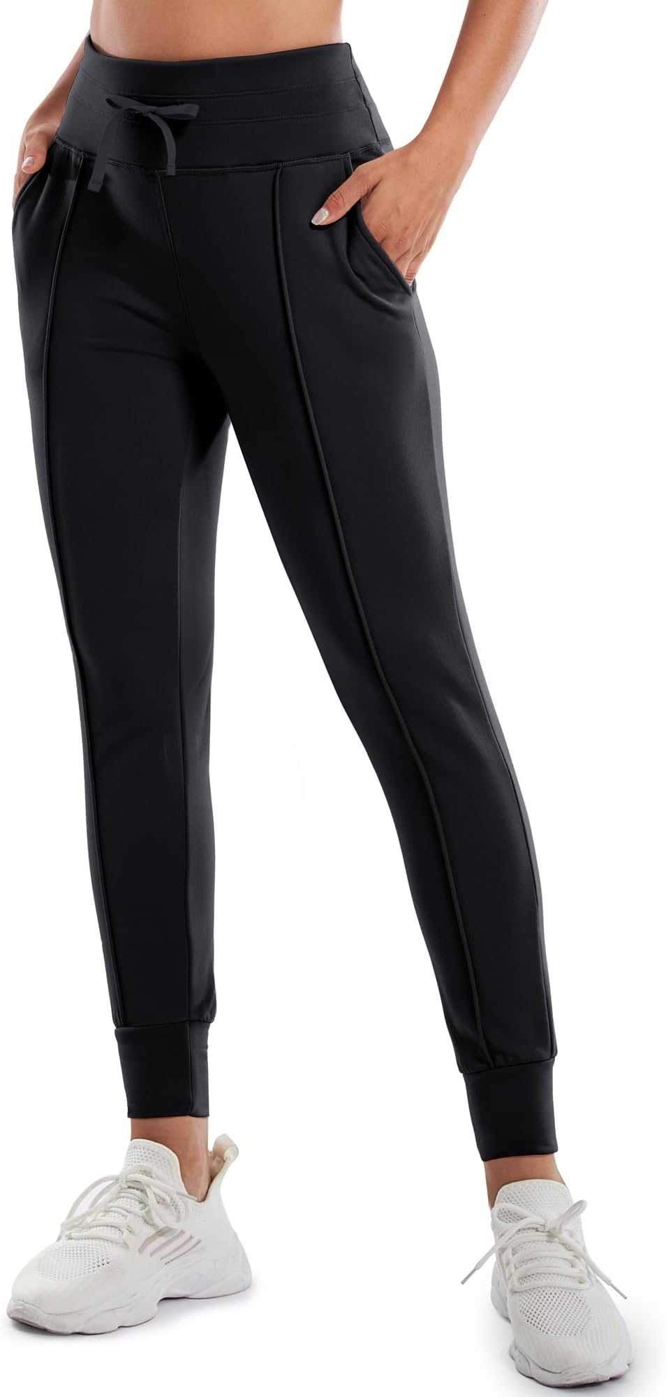 Fleece Lined Pants Women - Fleece Lined Sweatpants Women with Pockets High Waisted Thermal Joggers Winter Pants