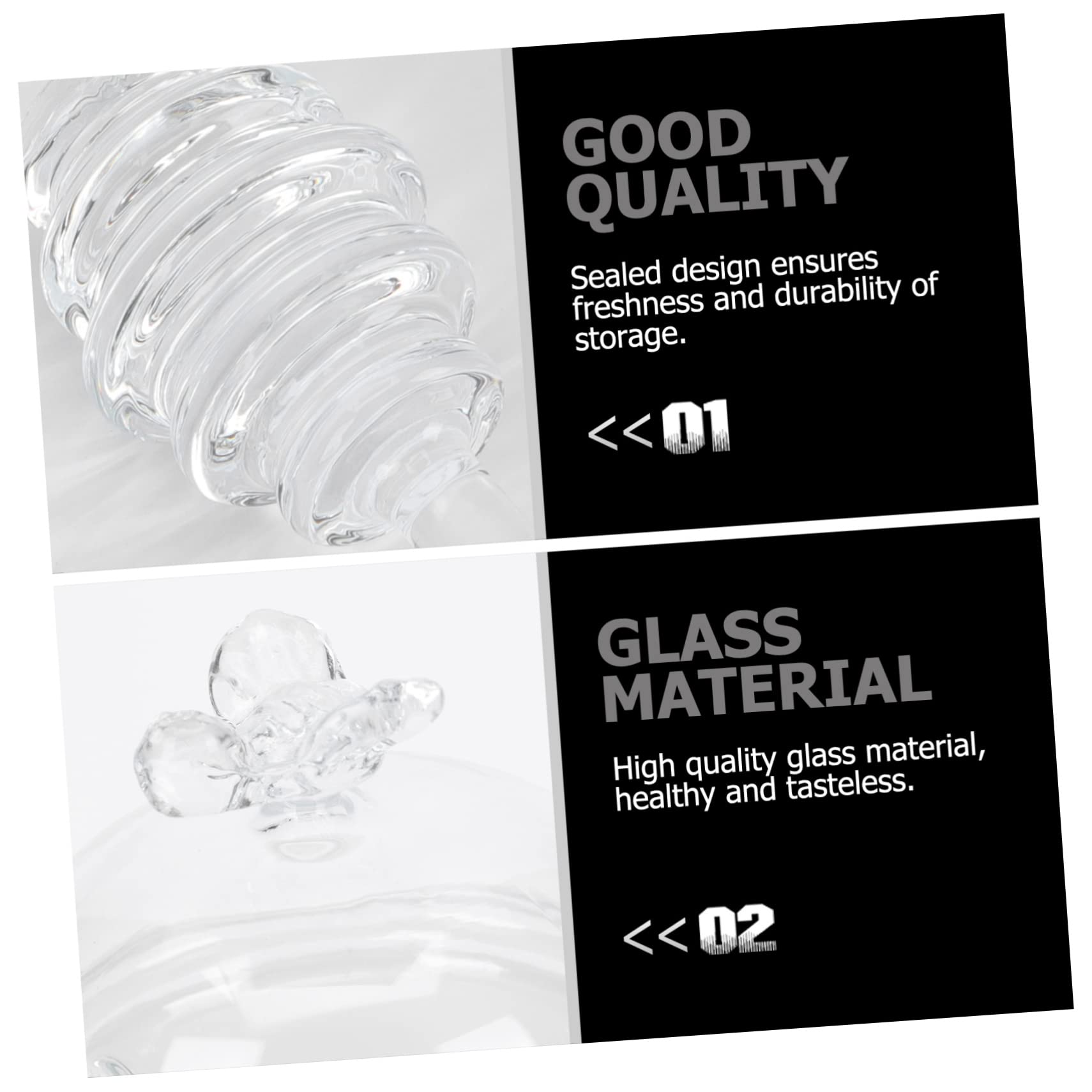 FELTECHELECTR 1Set Honey Jar with Stirring Bars Honey Canisters for Kitchen Storage Container with Lid for Juices and Honey