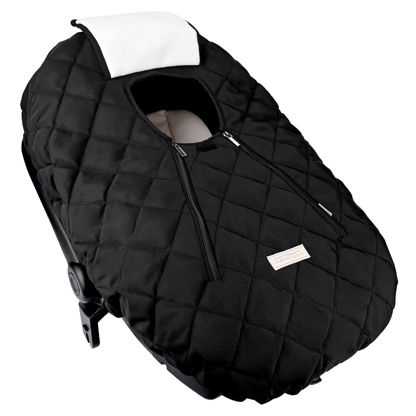 Bebamour Copriseggiolino Auto Universale Caldo Seggiolino Auto Pedana Anti Vento e Acqua Porta Zip Anteriore Lavabile in Macchina