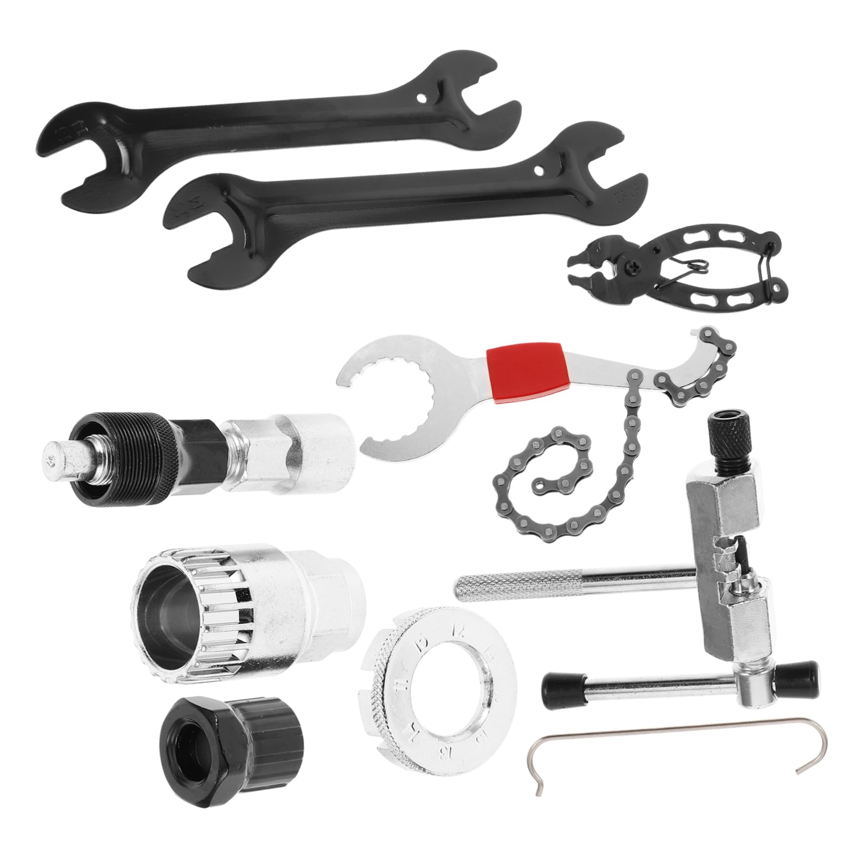 Gatuida Kit de Reparación de Bicicletas para Montaña, Extractor de Plato y Eje Central, Acero Endurecido y Plástico, Adecuado para Viaje
