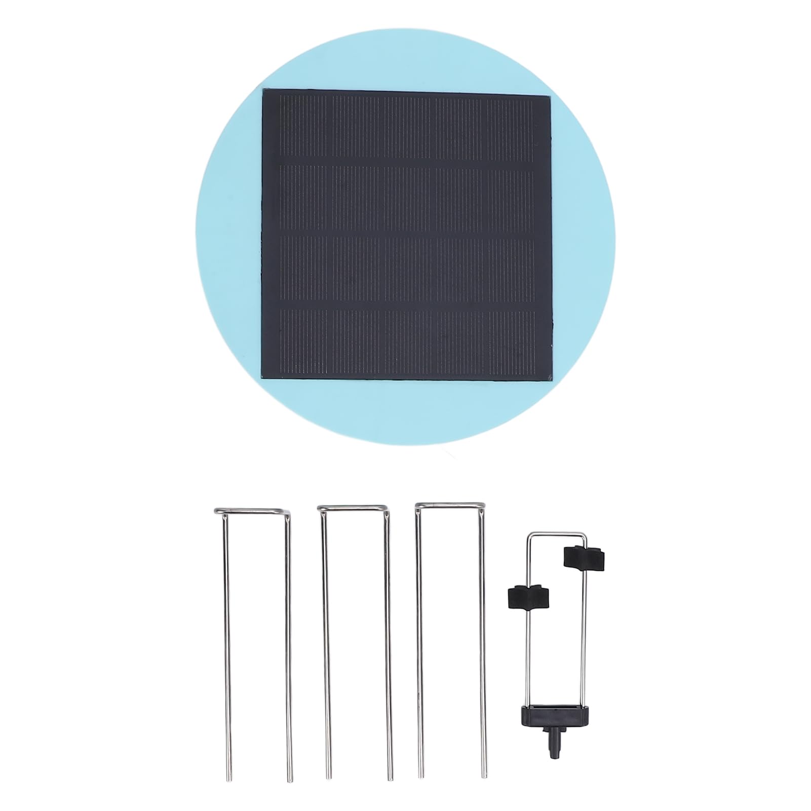 Agitatore Solare per Acqua, ABS, Vaschetta per Uccelli, Motore Brushless da 0,5 W, Pannello Solare, 5 V, 2 W, con Batteria da 1500 mAh, per Laghetto da Giardino, Vaschetta per Uccelli, Vasi