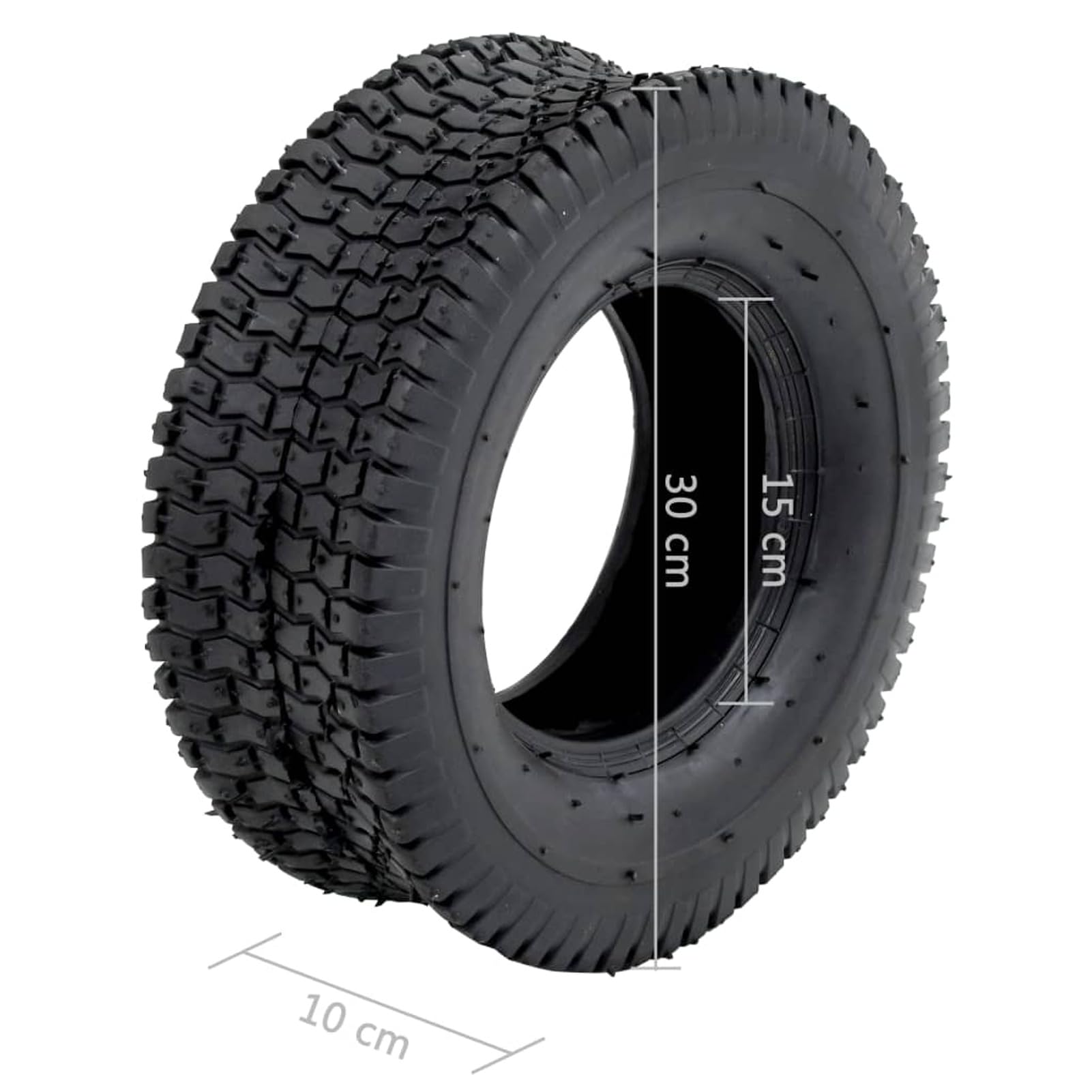 Homgoday Ruedas de Repuesto Antipinchazos para Carretillas y Carros Manuales - 13x5.00-6 4PR, Negro, Goma, 140 kg